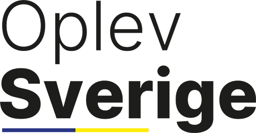 Logo for OplevSverige.dk med fokus på rejser, naturoplevelser og weekendophold i Sweden
